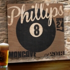 Lucky 8-Ball Personalized Wood Mancave Signs