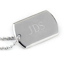 Small Nickel-Plated Engraved Military Dog Tags