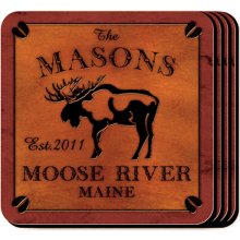 Cabin Series Personalized Coaster Sets