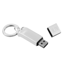 Engraved Sterling Silver Plated USB Flash Key Chain