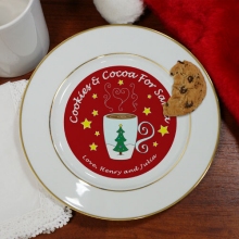 Cookies for Santa Personalized Ceramic Plates