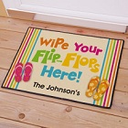 Flip Flops Beach House Personalized Doormat