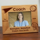 Personalized Basketball Coach Wood Picture Frame