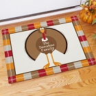 Welcome Turkey Personalized Thanksgiving Doormat